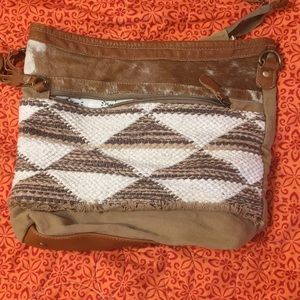 Myra cowhide western purse